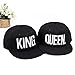 Matching King and Queen Snap Back Hats for Couples