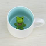 LOZACHE Frog Coffee Mug 12oz 3D Cute Cartoon Handmade Figurine Gift view 3