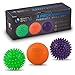 Massage Ball Roller Set - Spiky and Lacrosse Physical Therapy Balls | Pain Relief Deep Tissue Massager, Myofascial Release, Trigger Point, Plantar Fasciitis with eBook Guide and Travel Bag