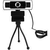 WEISHIXIN Webcam with Microphone, 1080P auto Zoom, Software Control & Privacy Cover, USB HD Computer Web Camera, Plug and Play, for Zoom/Skype/Teams, Conferencing and Video Calling
