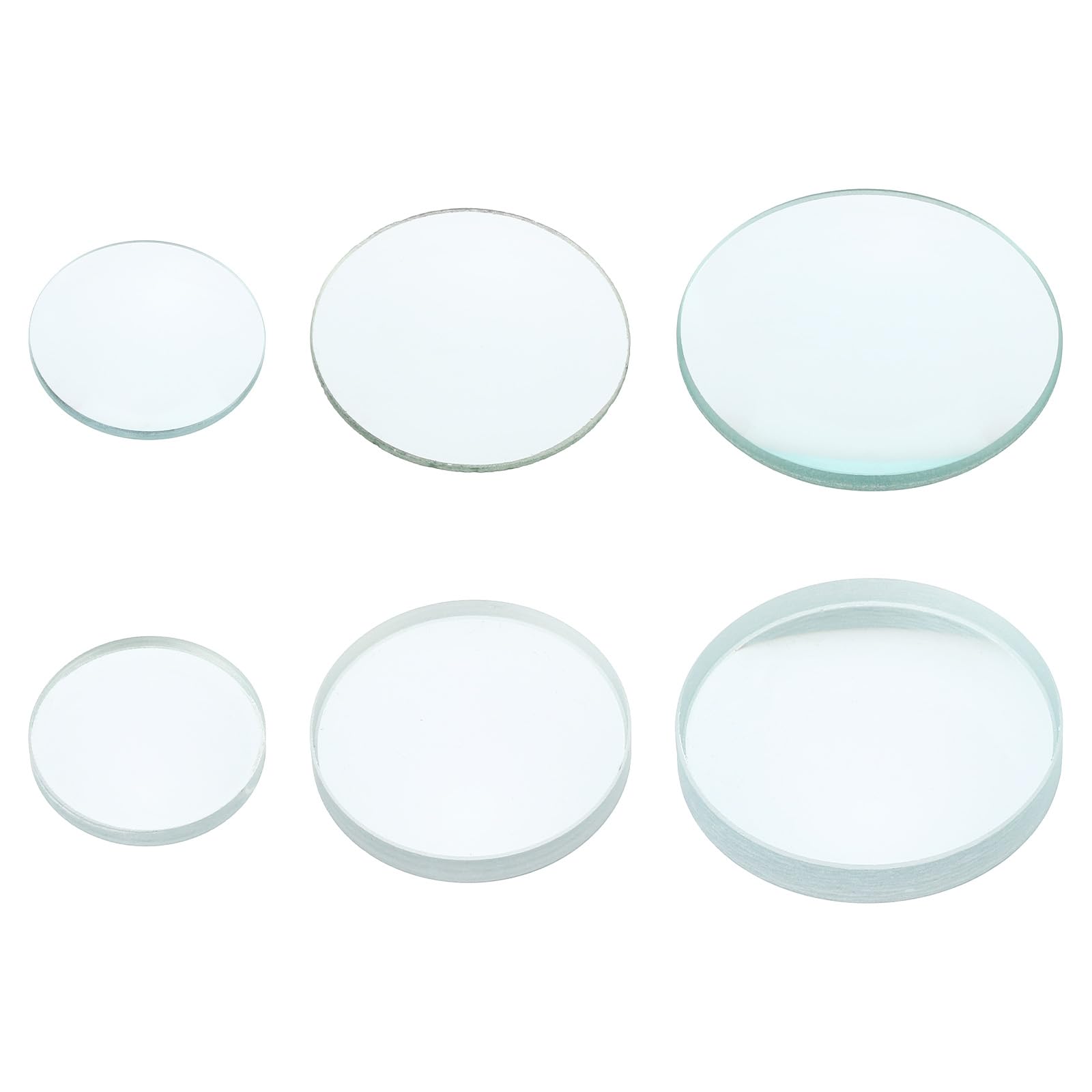 Photo 1 of PATIKIL 5cm,10cm Focal Length Double Convex and 7.5cm,10cm Focal Length Double Concave Lens 1 Set, 6 Pack Glass Optically Polished Round Edges Lens, Clear