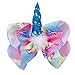 Ncmama 7 Inch Unicorn Hair Bows Girls Boutique Party Hair Clip For Children Kids Pack of 4