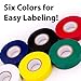 Weather-Resistant Colored Electrical Tape 60 Jumbo Roll 12 Pack. Color Code Your Electric Wiring Safely with Indoor/Outdoor PVC Vinyl, UL Listed to 600V, for a Variety of Taping Needs