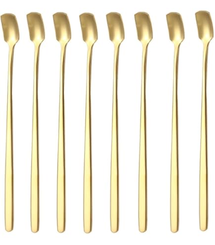 Long Handle Spoon 7Inch Long Handle Iced Tea Spoon Coffee Spoon Ice Cream Spoon - View #10