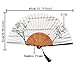 Amajiji Japanese Traditional Retro Craft Handhelp Folding Fan,Portable Women Bamboo Hand Fan,8.66
