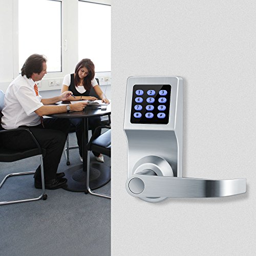 XINDA Smart Door Lock and Deadbolt in Satin Nickel with Keypad, RFID