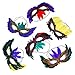 Neliblu Bulk Halloween Half Masks, 1 Dozen Fantasy Feather Masks 12 Assorted Styles, Masquerade Masks for Mardi Gras Party Favors