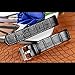 bayite Leather Replacement Bands for Fitbit Charge 2, Black with Line