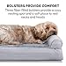 Furhaven Orthopedic Dog Bed for Medium/Small Dogs w/ Removable Bolsters & Washable Cover, For Dogs Up to 35 lbs - Plush & Suede Sofa - Gray, Medium