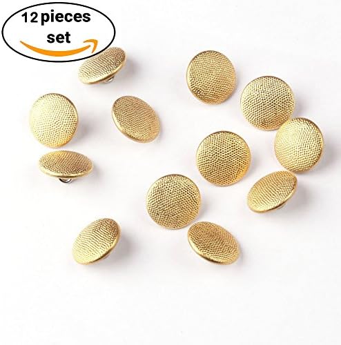 Metal Blazer Golden Buttons Set-12 Pieces Military Buttons For Blazer, Sport Coat, Uniform, Jacket