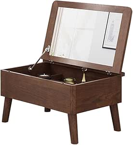 Zenglingliang Mesa de tocador Madera Maciza con Mini Mesa de tocador