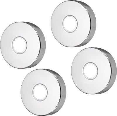 sourcing map 4pcs Shower Arm Flange 80mm SS Escutcheon Plate Round Cover for