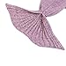 2PCS GDAE10 Children Warm Soft Crochet Handmade Mermaid Tail Blanket Knitting Living Sleeping Bag Camping Bag for Girls Kids (Lavender)