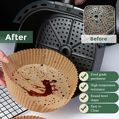 Air Fryer Disposable Paper Liner, 100 PCS 6.3 inch Round NonStick
