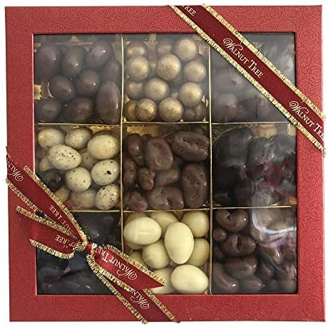 Nine Section Assorted Chocolate Covered Nut Box