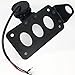 Black LED Vertical Side Mount License Plate Bracket Brake Running Rear Tail Light for Harley Bobber Chopper