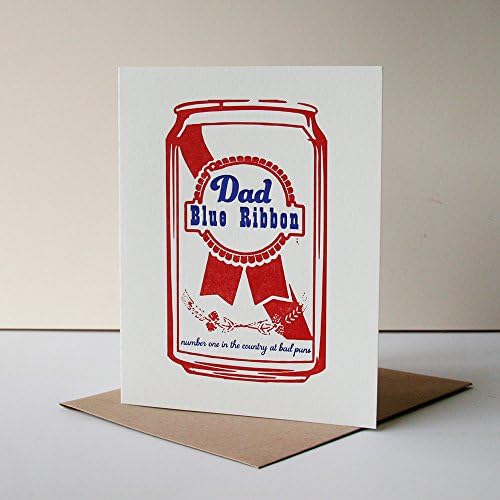 Father's Day, Birthday card- Blue Ribbon Dad