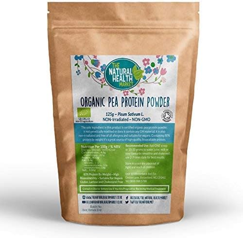 Organic Pea Protein Powder 125g by The Natural Health Market • 80% Vegan Protein