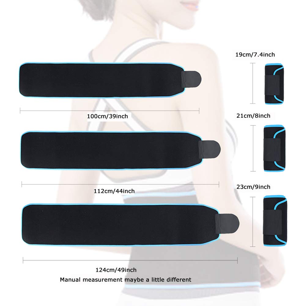 Slim Sjoy Waist Trimmer, Weight Loss Increase Circulation, Sweat More, Max Fat Burning Capabilities, Enhanced Workouts Effect, Slim Body Sweat Wrap Belt Trim Silhouette for Men and Women (M)