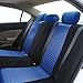 FH Group FB060115 Trendy Elegance Full Set Car Seat Covers, Airbag Compatible & Split Bench, Blue/Black Color - Fit Most Car, Truck, SUV, or Van