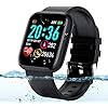 Langguth Smartwatch, fitnesshorloge, 1,3 inch touchscreen, fitnesstracker met hartslagmeter, ECG, waterdicht IP67…