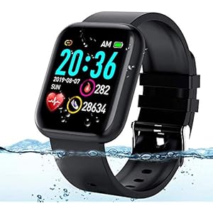 Langguth Smartwatch, fitnesshorloge, 1,3 inch touchscreen, fitnesstracker met hartslagmeter, ECG, waterdicht IP67…