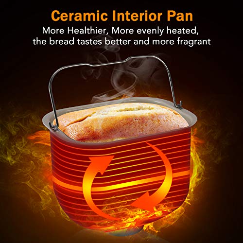 KBS Pro Stainless Steel Bread Machine, 2LB 17in1 Programmable XL