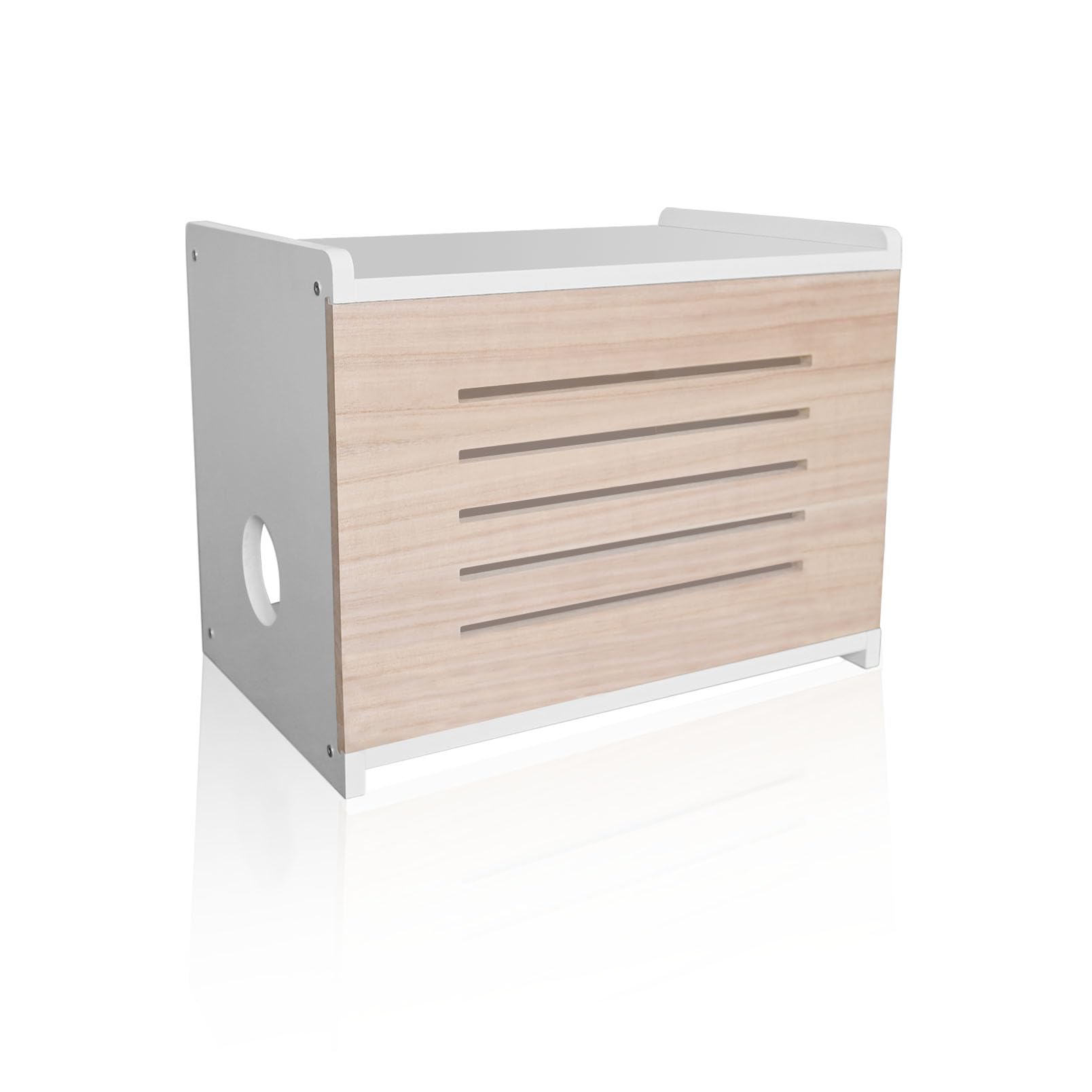 Photo 1 of WiFi Box Hider, Router Storage Box, Projector Shelf, Wooden Modems Cover, Router Cabinet, Projector Stand, Decorative Router Rack