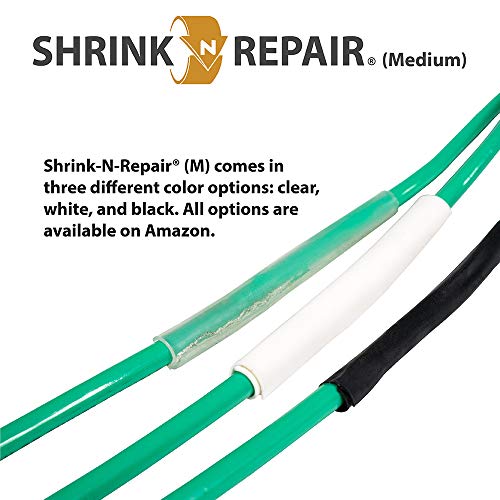 ShrinkNRepair (M) Wrap Around Heat Shrink (Black) for Medium Wire