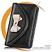 FYY 100% Handmade Premium Leather Business Name Card Case Universal Card Holder with Magnetic Closure (Hold 30 pics of cards) Black