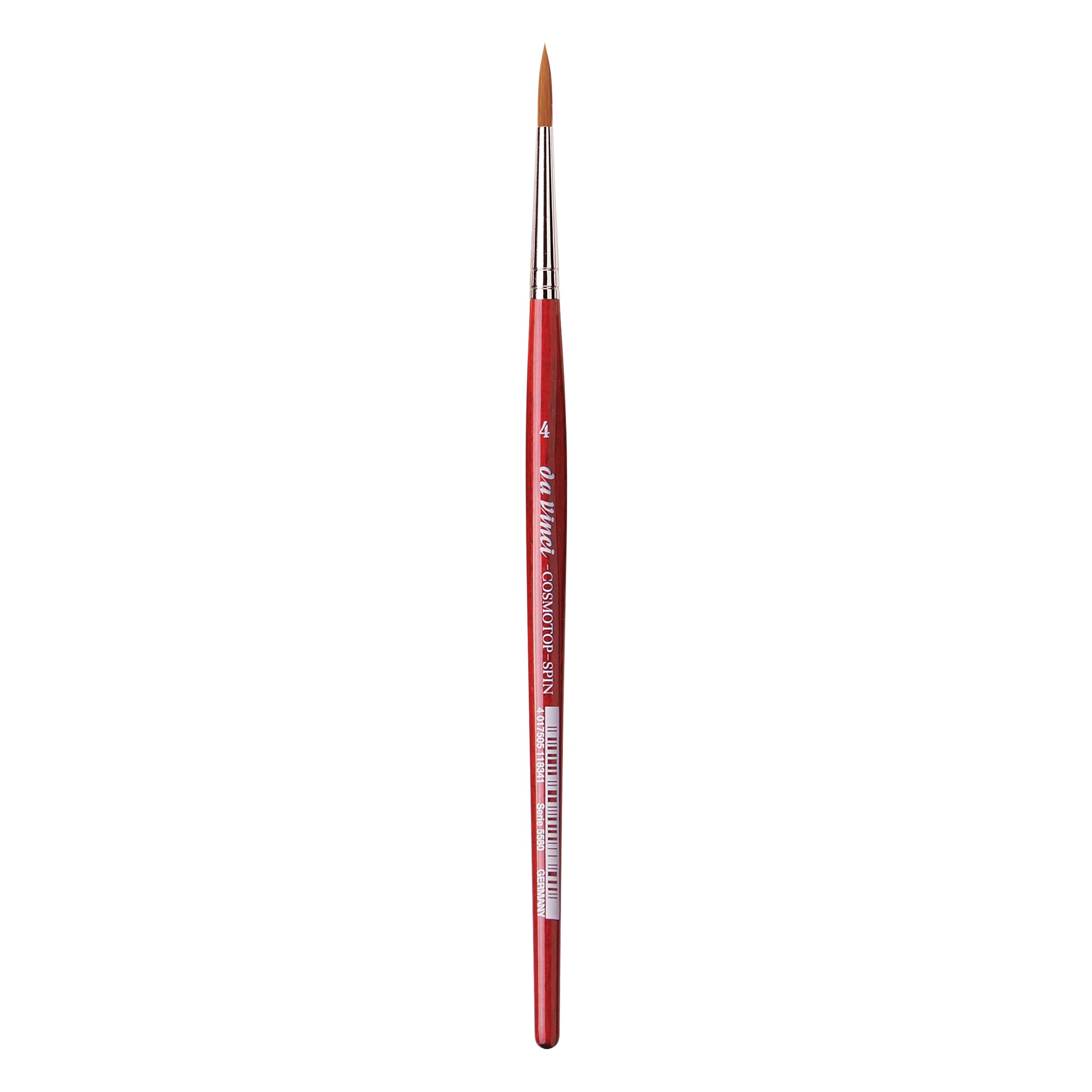 Da Vinci 5580 Series Water Colour Brush, 4, Red, Size 4