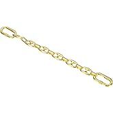 uxcell Purse Strap Extender 8.7-Inch, Bag Extender Chain Yellow Gold, Metal Bag Replacement Handbag Chain with Spring Buckle for Purse Handbags Shoulder Bag Decoration, Flat Style