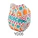 ALVABABY New Printed Design Reuseable Washable Pocket Cloth Diaper Nappy + 2 Inserts YD06