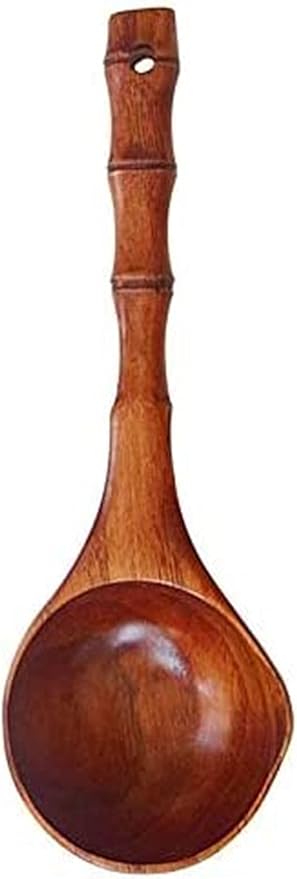 Amazon Co Jp クリエイティブサービススプーンセラミック1 Pcスープスプーン大口の木製の創造的な水鍋料理調理器具キッチンツールスクープアジアライススプーン ホーム キッチン