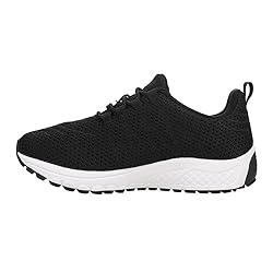 Propét Women's Tour Knit Sneaker, Black, 6.5