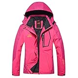 MAGCOMSEN Women's Waterproof Lightweight Hiking Jacket Hooded Running Windbreaker Raincoats