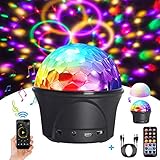 Disco Ball, Sound Activated Party Lights, Disco Lights Party Lights with Remote Control, USB 9 Colors DJ Lights, Wireless Phone Connection LED, Stage Light for Kid Bedroom Bar Club Par