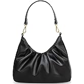 LIVACASA Shoulder Bags for Women, Cute Soft Small Clutch Purses,PU Leather Hobo Crossbody Tote Dumpling Bags with Pockets