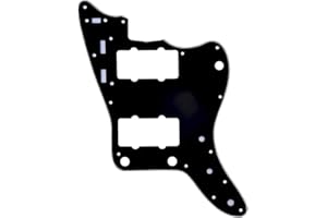 Musiclily Pro 13-Hole Guitar Pickguard for JPN Made Fender Japan Jazzmaster, 3Ply Black
