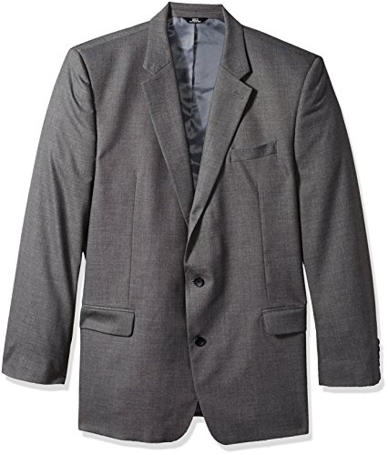J.M. Haggar Men's Sharkskin Premium Classic-Fit Stretch Suit Separate Coat, Medium Grey Blazer, 48XL