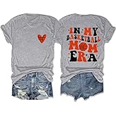 Softball Shirts for Women Baseball Mom Era Letter Print Tee Basketball Soccer Volleyball Mama Graphic Top