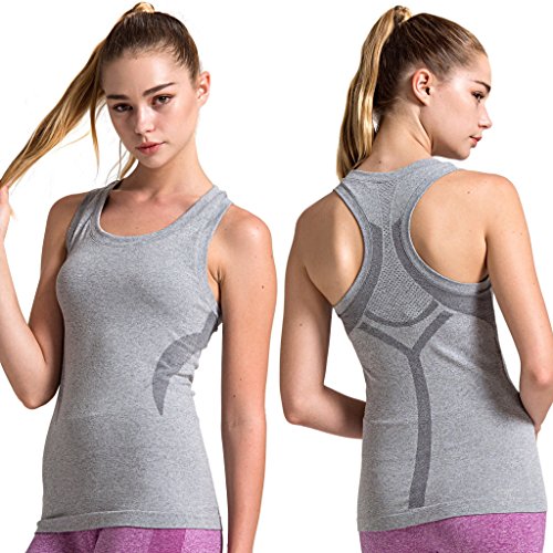 SEKERMAET Women's Fitness Workout Sport Tank Tops, Activewear Gym Yoga Seamless Camisole Dry Fit
