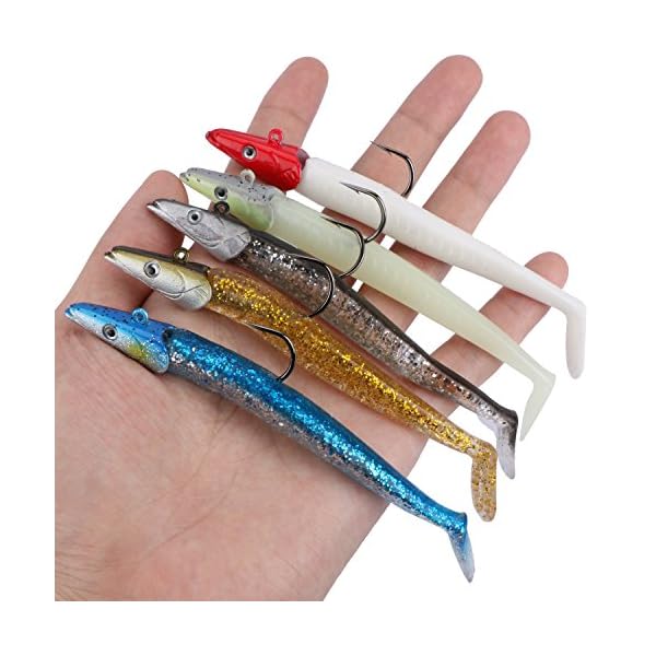 Goture-Lead-Head-Jigs-Soft-Fishing-Lures-with-Hook-Sinking-Swimbaits-for-Saltwater-and-Freshwater-Pack-of-5