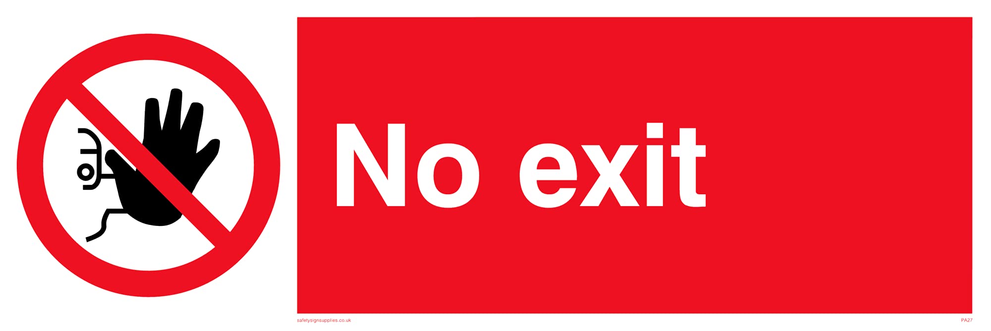 Pack of five - No Exit Sign - 300x100mm - L31