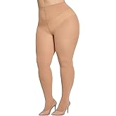 MANZI Plus Size Tights for Women Curves Women's Opaque Pantyhose 70 Denier