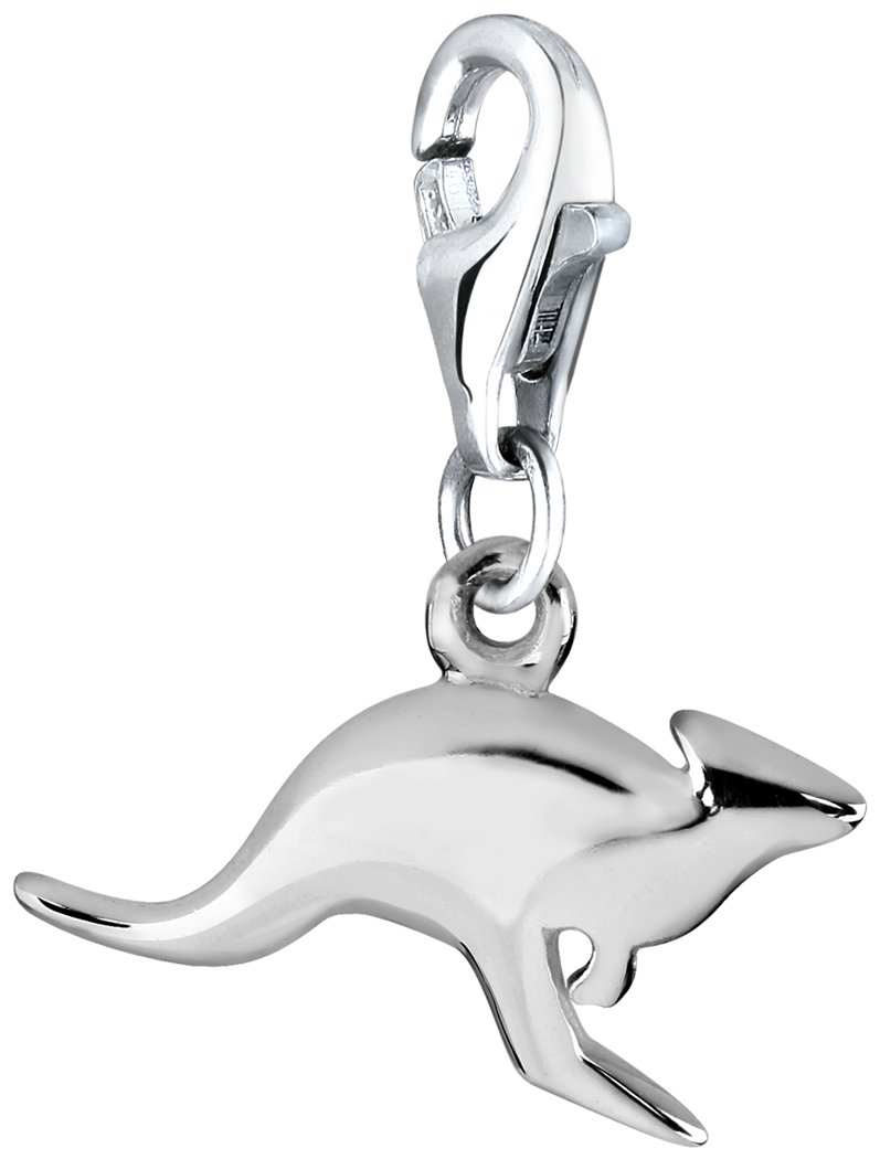 Nenalina Kangaroo Carabiner Charm Pendant for Charm Bracelet 925 Sterling Silver 713153-000, Sterling Silver