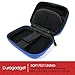 Blue Hard EVA Shell Case with Carabiner Clip & Twin Zips for the SoundMoovz Musical Bandz - by DURAGADGET