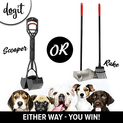 Dogit Jawz Waste Scooper Dog Pooper Scooper for Easy Grass and Gravel
