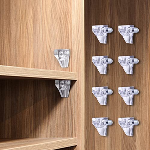 Apipi 100 Pieces Clear Shelf Support Pegs 5 mm Shelf Clips