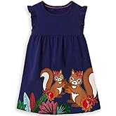 VIKITA Girls Dresses Summer Short Sleeve Clothes School Outfits for Kids 2-12 Years